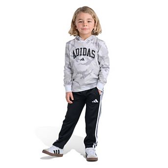 Boys 4-7 adidas 2 pc Long Sleeve Hooded Tee & Elastic Waistband Pant Set