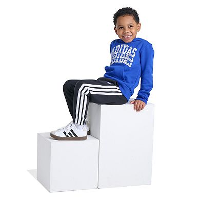 Boys 4-7 adidas Long Sleeve Graphic Fleece Pullover Hoodie