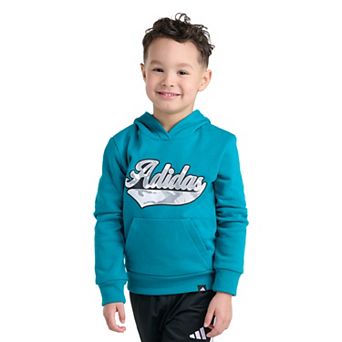 Boys 4-7 adidas Long Sleeve Graphic Fleece Pullover Hoodie