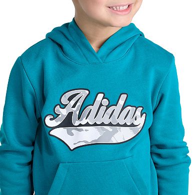 Boys 4-7 adidas Long Sleeve Graphic Fleece Pullover Hoodie