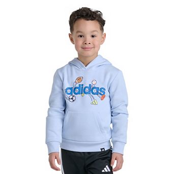 Boys 4-7 adidas Long Sleeve Graphic Fleece Pullover Hoodie