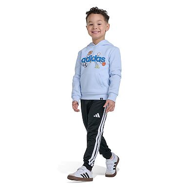 Boys 4-7 adidas Long Sleeve Graphic Fleece Pullover Hoodie