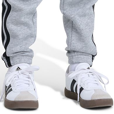 Boys 4-7 adidas Long Sleeve Essential 3-Stripe Fleece Cuffed Joggers