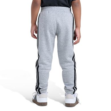 Boys 4-7 adidas Long Sleeve Essential 3-Stripe Fleece Cuffed Joggers
