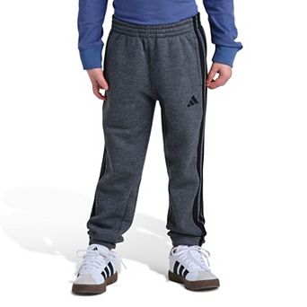 Boys 4-7 adidas Long Sleeve Essential 3-Stripe Fleece Cuffed Joggers