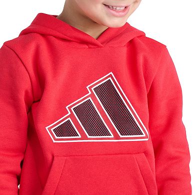Boys 4-7 adidas Long Sleeve 3-Bar Mesh Logo Pullover Hoodie