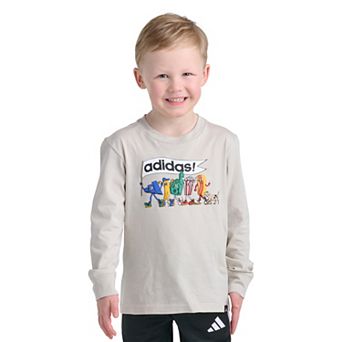 Boys 4-7 adidas Long Sleeve Sports Doodle Graphic Tee