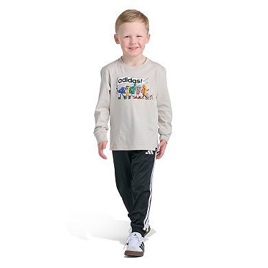 Boys 8-20 adidas Long Sleeve Sports Doodle Graphic Tee
