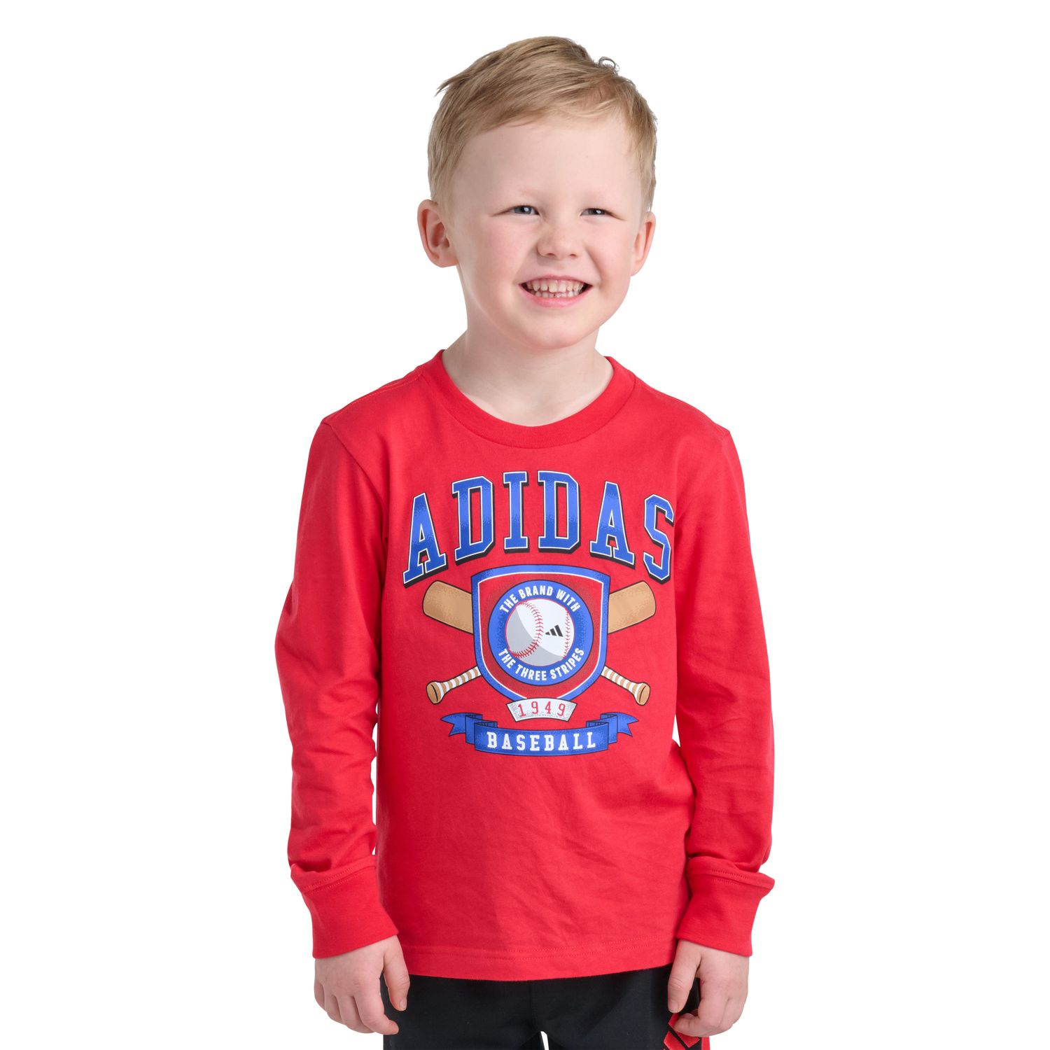 Футболка adidas Long Sleeve Baseball Graphic Tee для мальчиков
