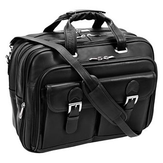 McKleinUSA CERESOLA 15-Inch Leather Expandable Detachable-Wheeled Laptop Briefcase