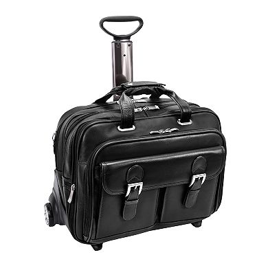 McKleinUSA CERESOLA 15-Inch Leather Expandable Detachable-Wheeled Laptop Briefcase