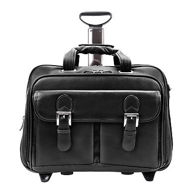 McKleinUSA CERESOLA 15-Inch Leather Expandable Detachable-Wheeled Laptop Briefcase