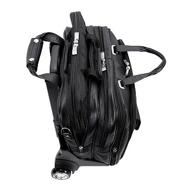 McKleinUSA CERESOLA 15-Inch Leather Expandable Detachable-Wheeled Laptop Briefcase