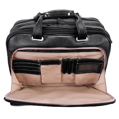 McKleinUSA CERESOLA 15-Inch Leather Expandable Detachable-Wheeled Laptop Briefcase