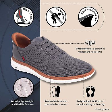 Marc Joseph New York Edison Street Mens Hands-Free Slip On Technology Lightweight Mesh Oxfords
