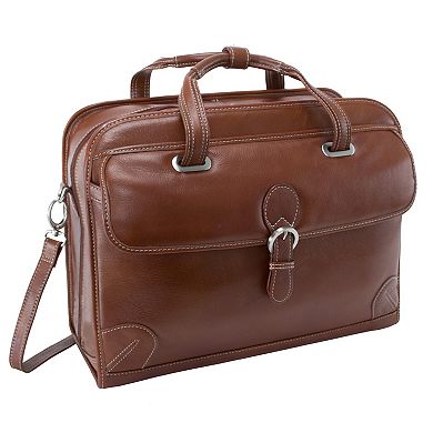 McKleinUSA Carugetto 15-Inch Leather Detachable-Wheeled Laptop Briefcase