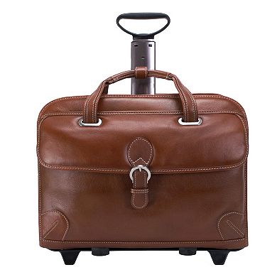 McKleinUSA Carugetto 15-Inch Leather Detachable-Wheeled Laptop Briefcase