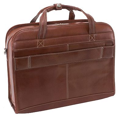McKleinUSA Carugetto 15-Inch Leather Detachable-Wheeled Laptop Briefcase