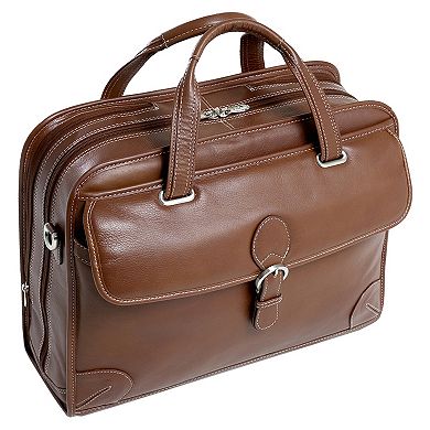 McKleinUSA Carugetto 15-Inch Leather Detachable-Wheeled Laptop Briefcase