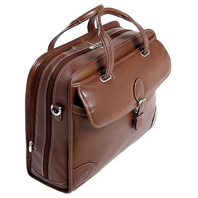 McKleinUSA Carugetto 15-Inch Leather Detachable-Wheeled Laptop Briefcase
