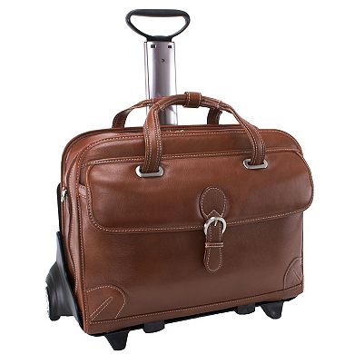 McKleinUSA Carugetto 15-Inch Leather Detachable-Wheeled Laptop Briefcase