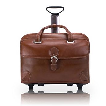 McKleinUSA Carugetto 15-Inch Leather Detachable-Wheeled Laptop Briefcase