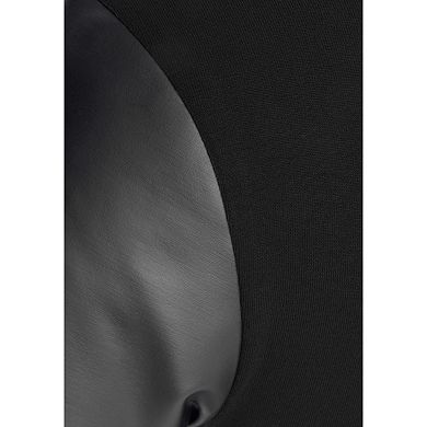 Lascana Women's Faux Leather Cap Sleeve Top