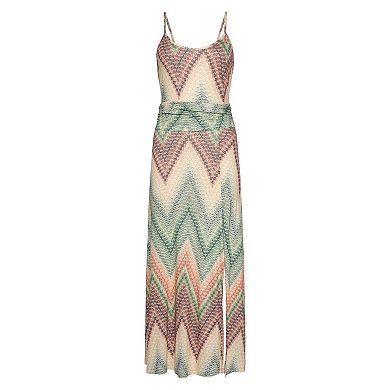 Lascana Women's Sleeveless Print Maxi Dress