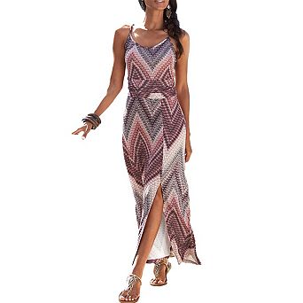 Lascana Women's Sleeveless Print Maxi Dress