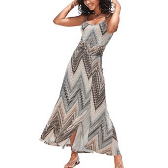 Lascana Women's Sleeveless Print Maxi Dress