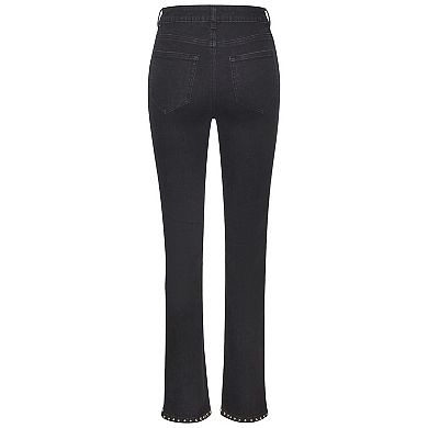 Lascana Women's Embellished Split Hem Jeans