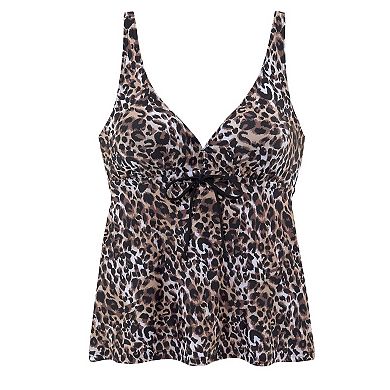 Lascana Women's Leopard Print Underwire Tankini Top