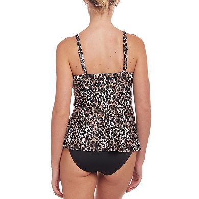 Lascana Women's Leopard Print Underwire Tankini Top