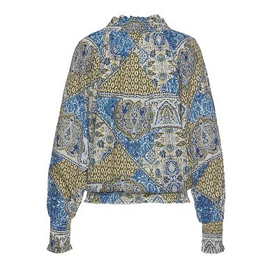 Lascana Women's Smocked Pattern Blouse