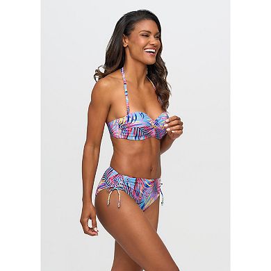 Lascana Women's Palm Print Bandeau Bikini Top
