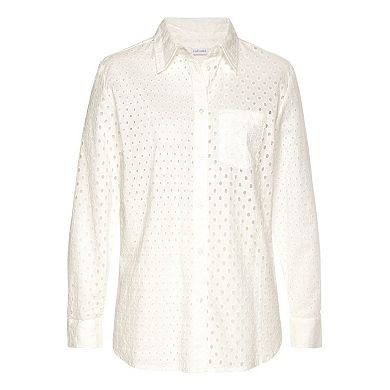 Lascana Women's Eyelet Button Down Blouse