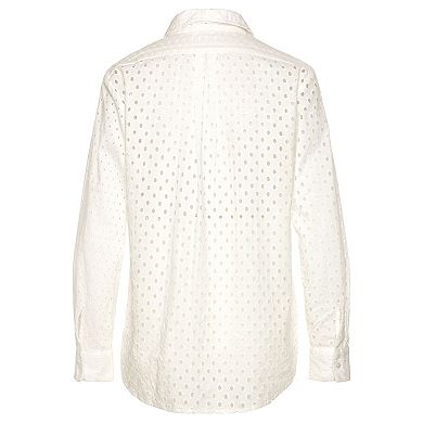 Lascana Women's Eyelet Button Down Blouse