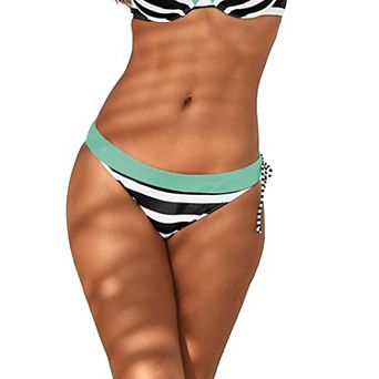 Lascana Women's Striped Classic Bikini Bottom