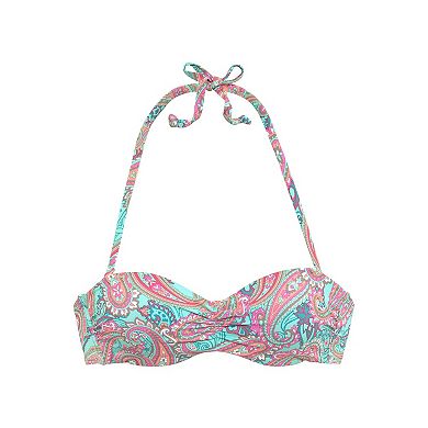 Lascana Women's Paisley Print Bandeau Bikini Top