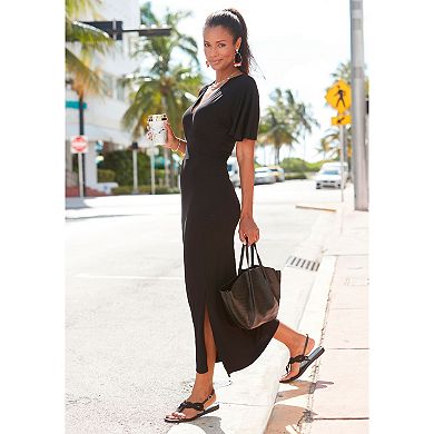 Lascana Women's V-Neckline Maxi Dress