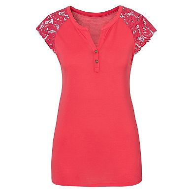 Lascana Women's Lace Detail Top