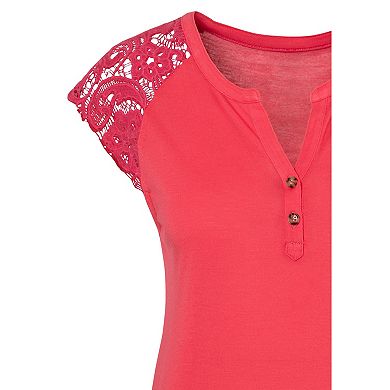 Lascana Women's Lace Detail Top
