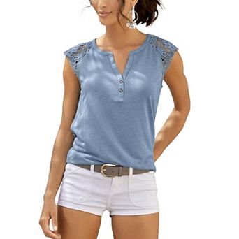 Lascana Women's Lace Detail Top