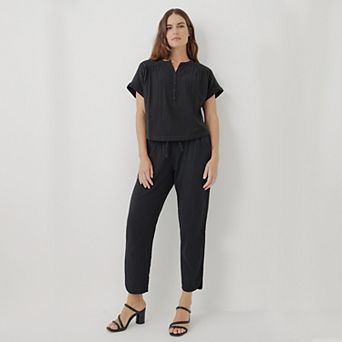 Coastal Double Gauze Tapered Pull-On Pant Made With Organic Cotton