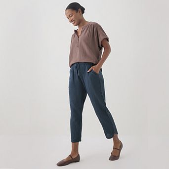 Coastal Double Gauze Tapered Pull-On Pant Made With Organic Cotton