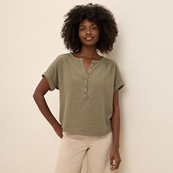 Organic Cotton Coastal Double Gauze Popover