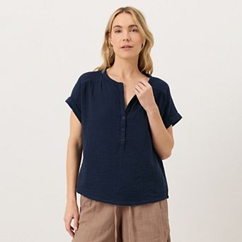 Organic Cotton Coastal Double Gauze Popover