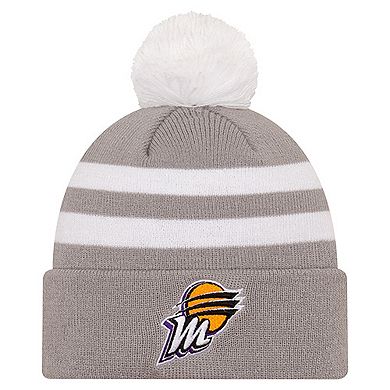 Unisex New Era Gray Phoenix Mercury Core Cuffed Knit Hat with Pom