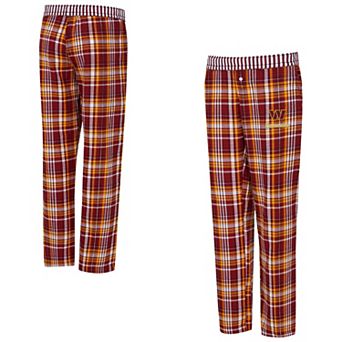 Women's Concepts Sport Burgundy Washington Commanders Laney Plaid Tri-Blend Pants