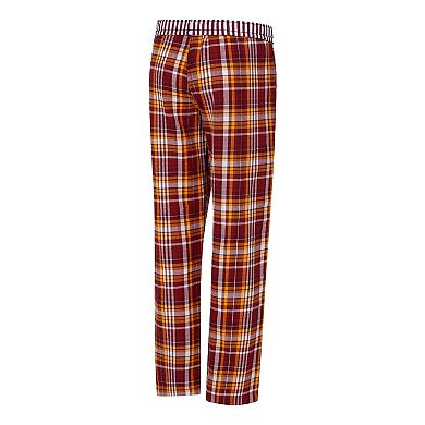 Women's Concepts Sport Burgundy Washington Commanders Laney Plaid Tri-Blend Pants